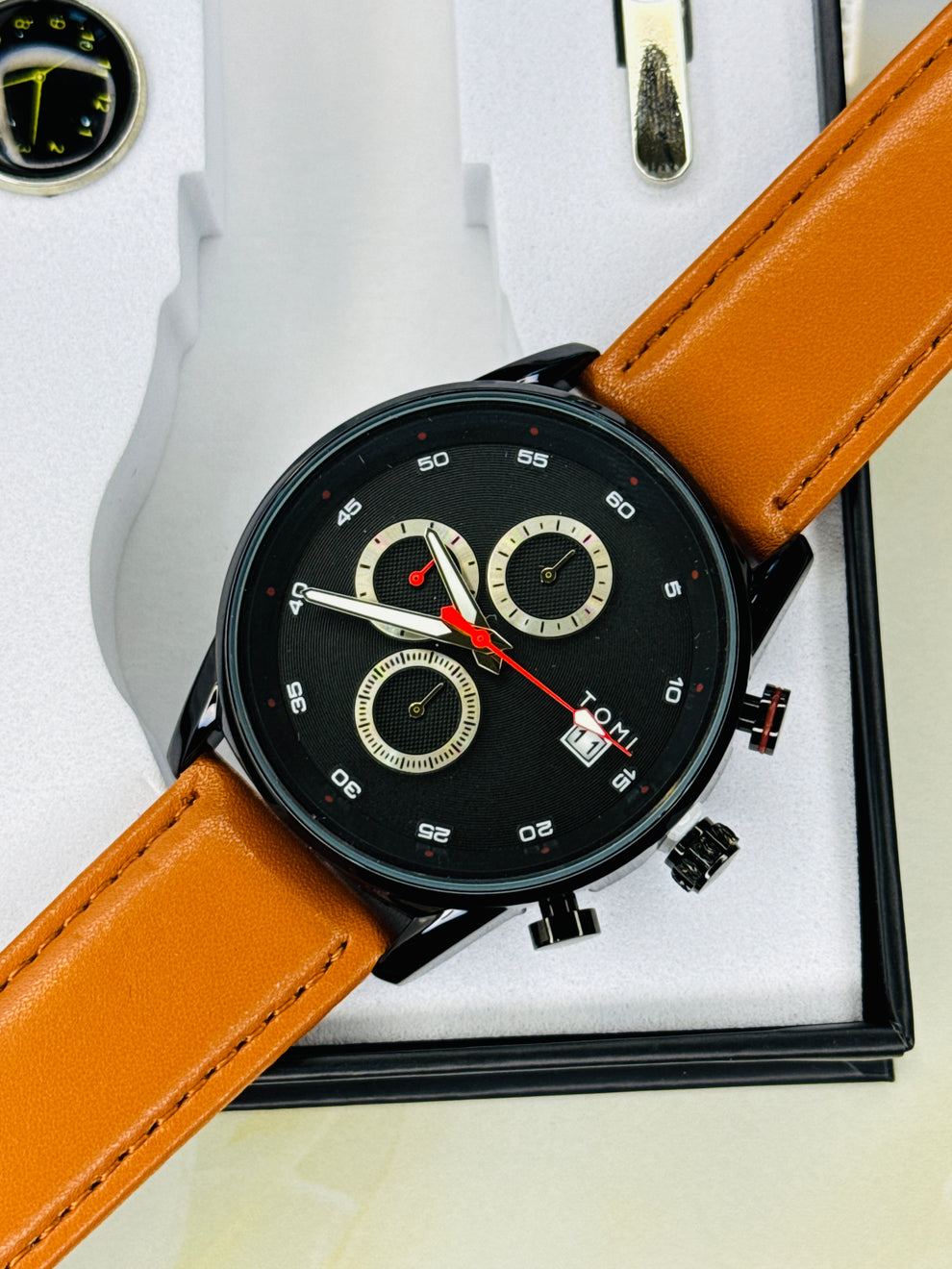 Tomi S6C Brown Gift Set Watch