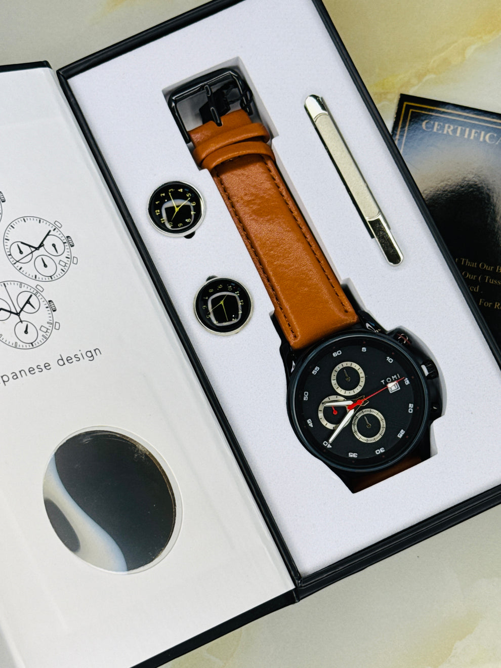 Tomi S6C Brown Gift Set Watch