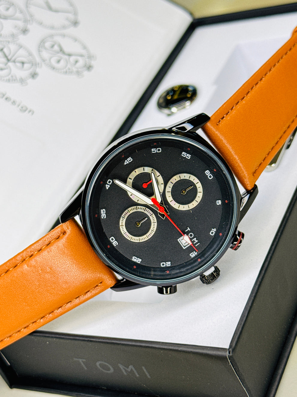 Tomi S6C Brown Gift Set Watch