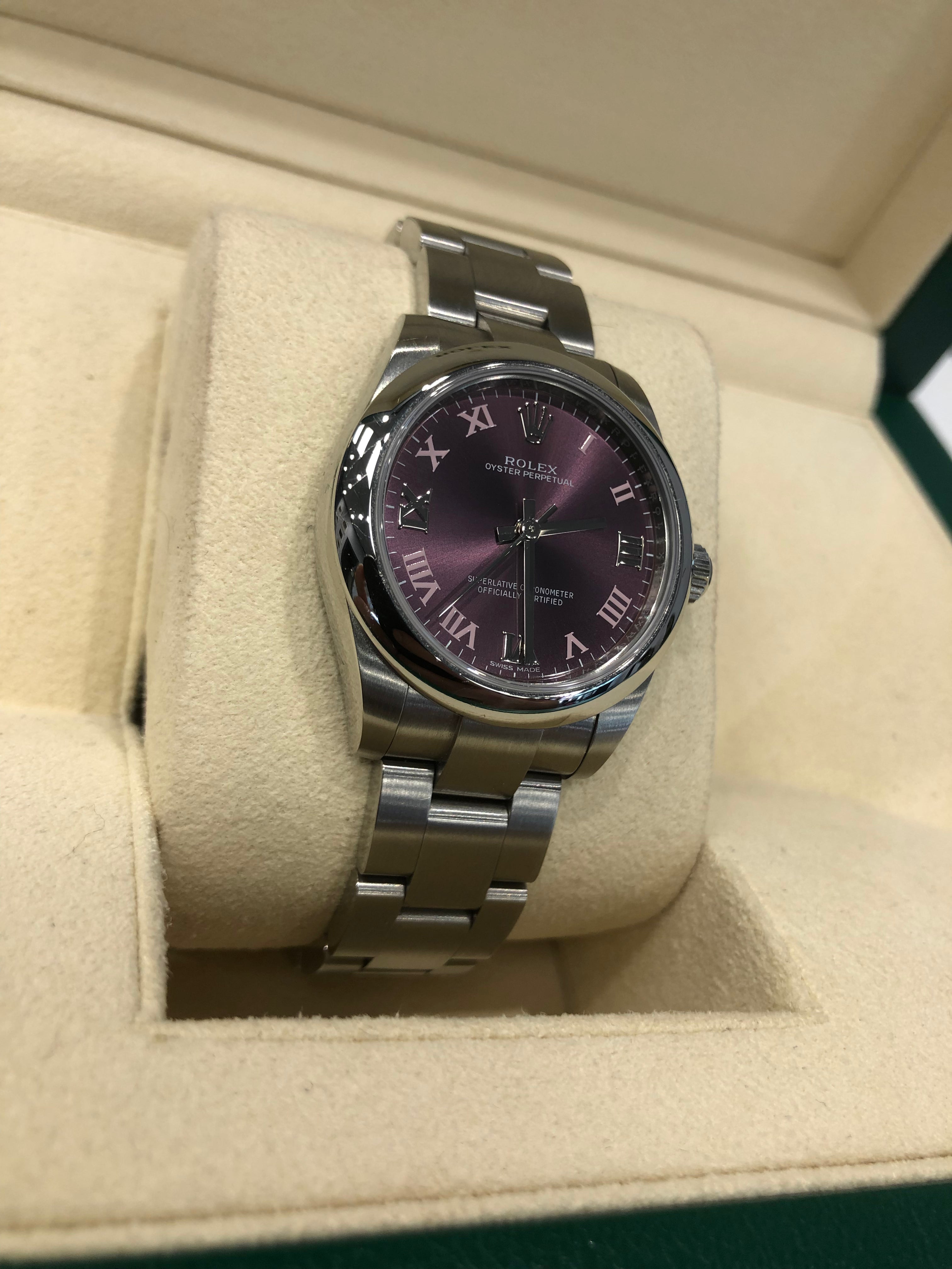 Rolex Oyster Perpetual Aubergine
