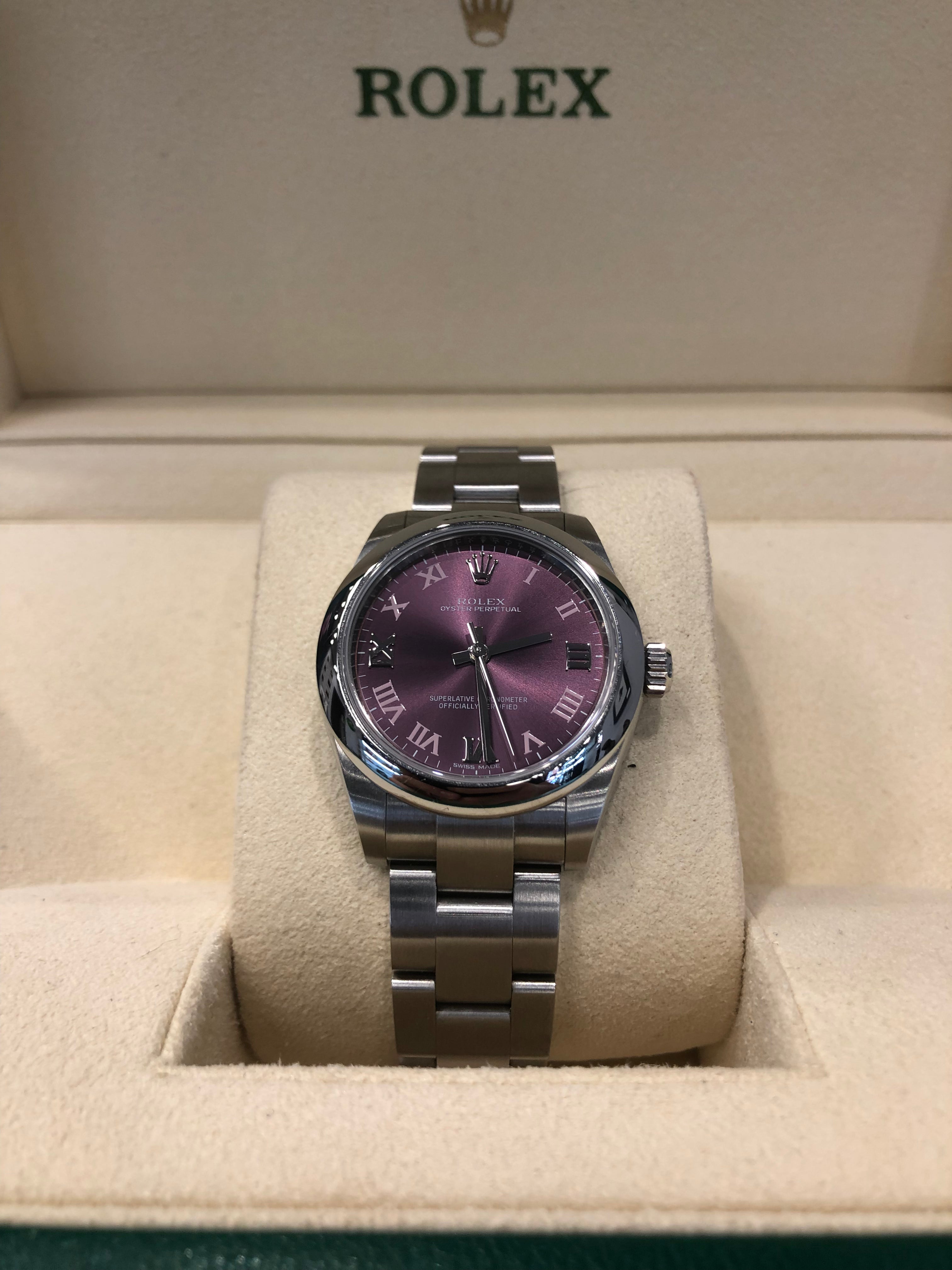 Rolex Oyster Perpetual Aubergine