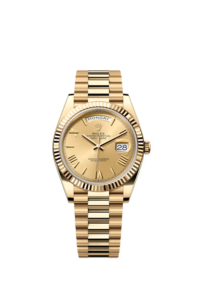 Day-Date 40 —  Champagne Roman Dial