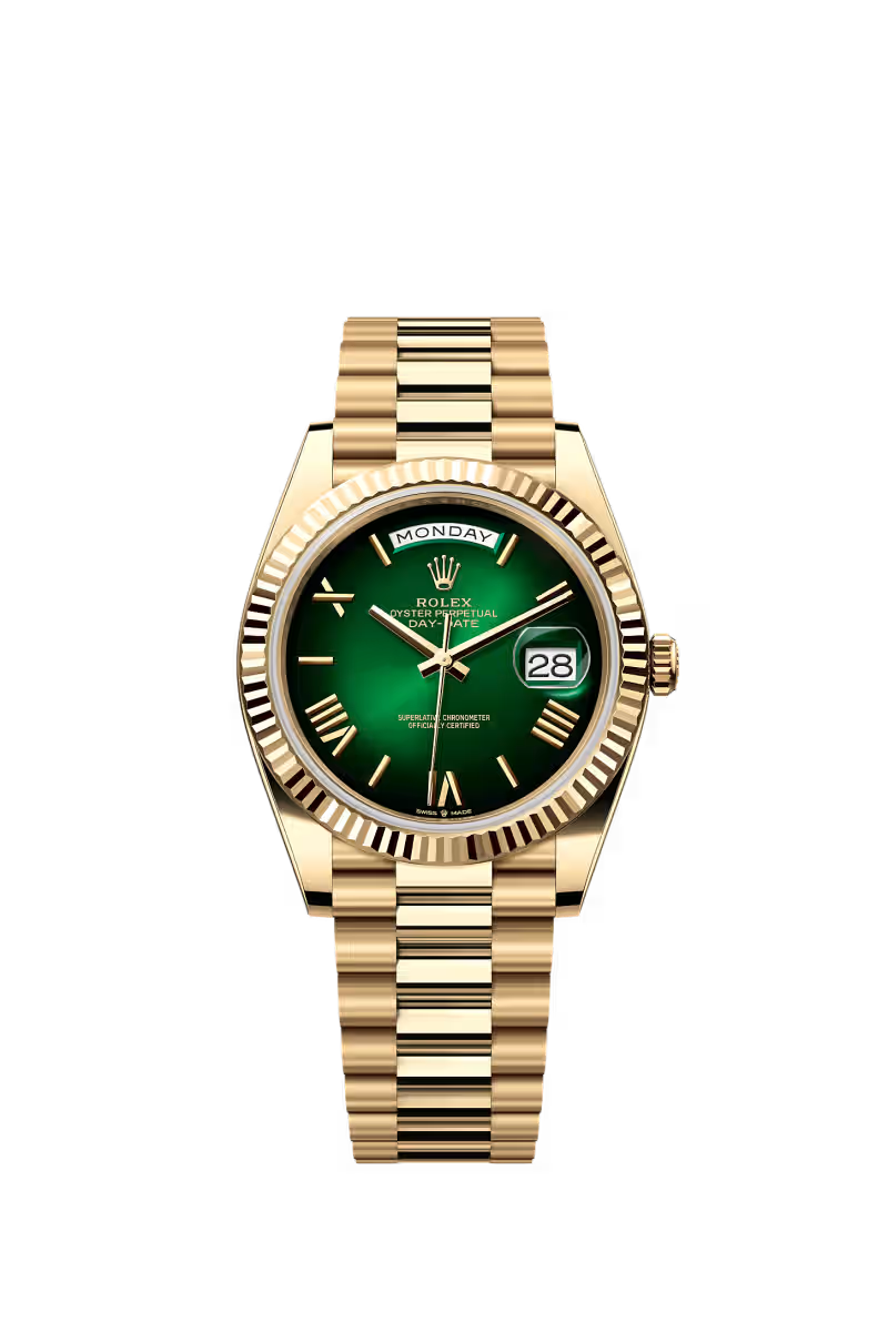 Day-Date 40 — Yellow Gold | Green Ombre