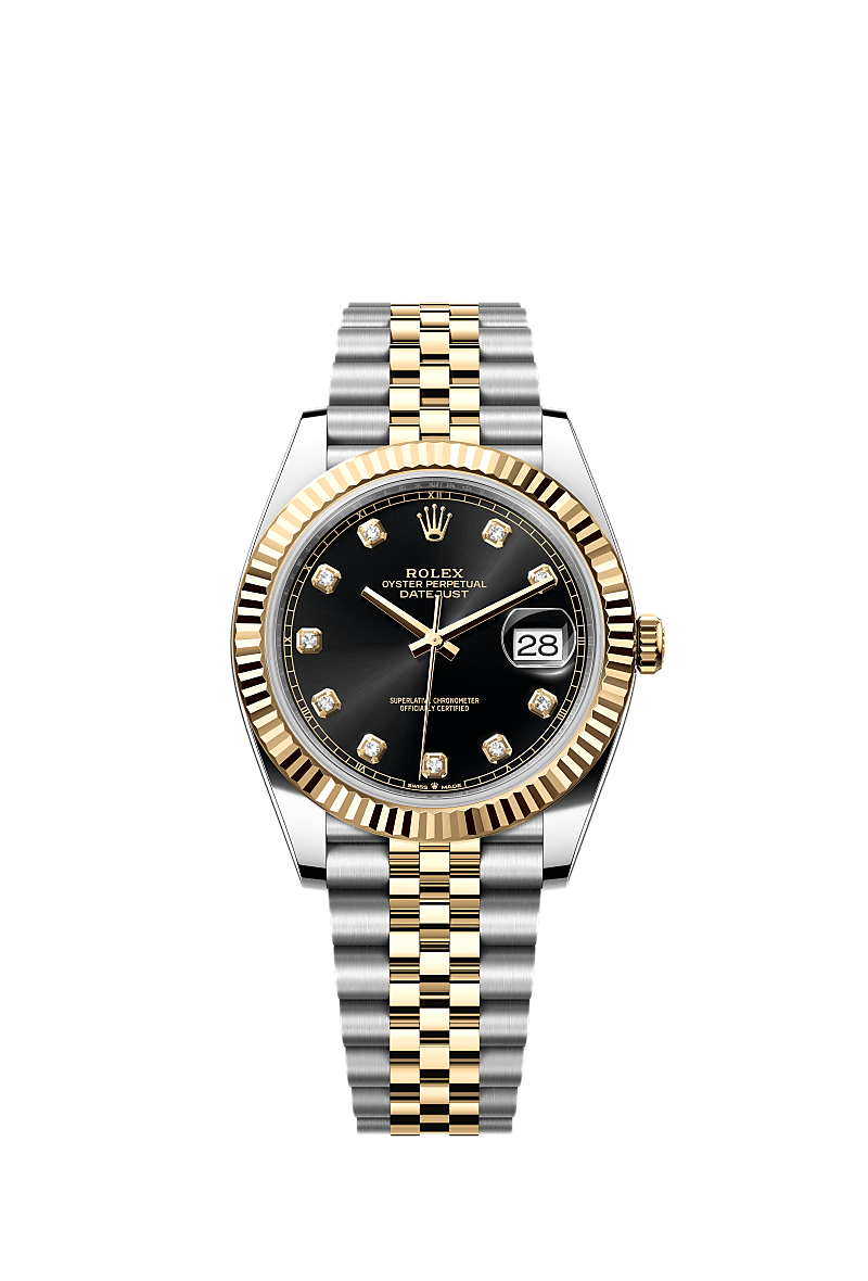 Datejust Diamond Noir – Goldsteel